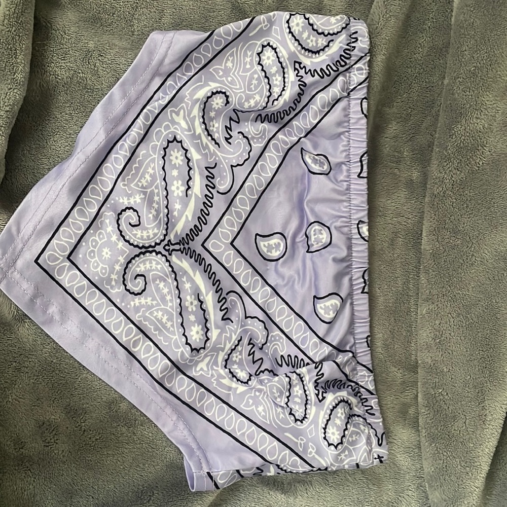 purple bandanna shirt, shein, Size xs